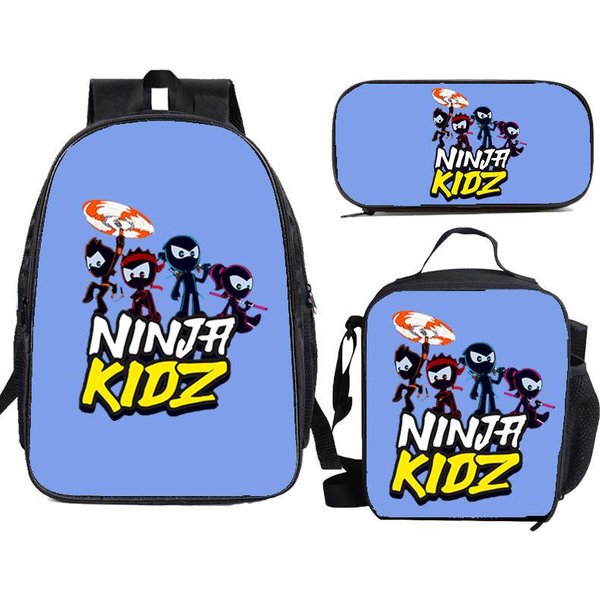Ninja Kidz Set De 3 Piezas Mochila Escolar Infantil Con Bolso Al Hombro Estuches Mochilas Escolares Para NiñOs NiñAs Mejor Regalo-image