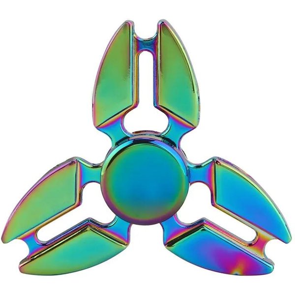 Metalowy Kolorowy Zabawka Finger Spinner TęCzowy Fidget Spinner RęCzny Spinner Zabawka Anty-Stresowa Dla Dzieci DorosłYch ŁAgodzi Stres Prezenty-image