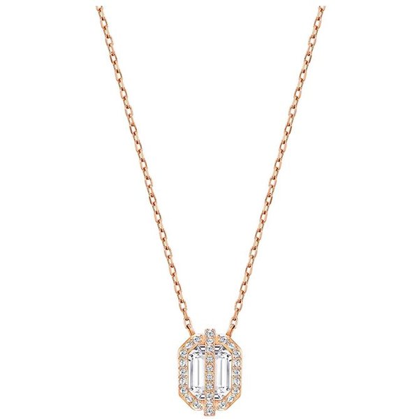 Swarovski Naszyjnik Z Zawieszką KryształOwy OśMiokąTny RóżOwe ZłOto 5226274 Box (Random Color) White-image