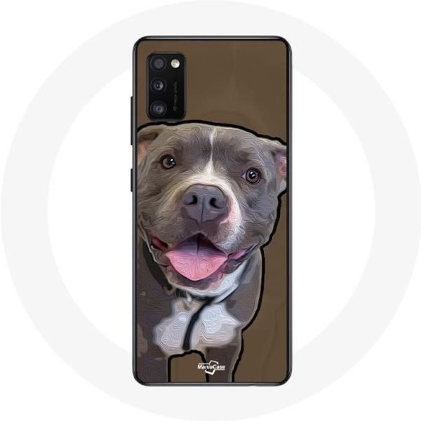 Funda - Maniacase - Samsung Galaxy S20 - Perro Pitbull - Flexible - MarróN, Blanco, Gris Blanco-image
