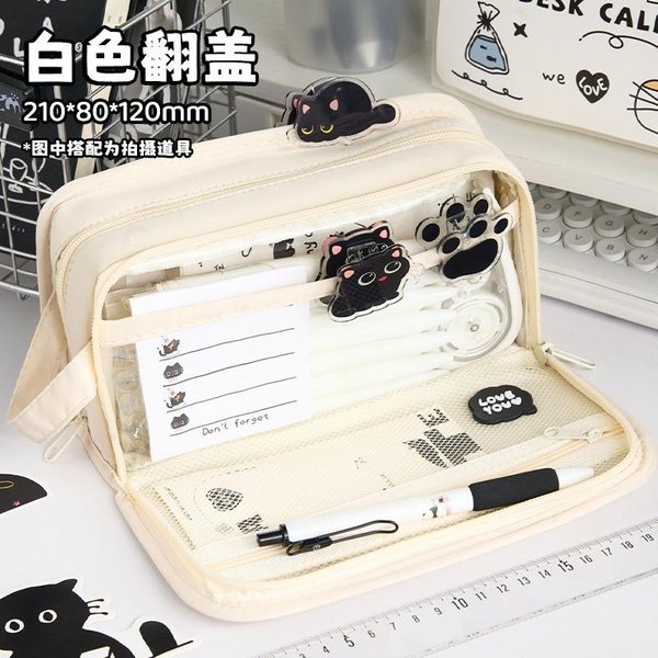 Zestaw Kawaii PióRnik DIY ŚLiczne KoreańSkie ArtykułY Papiernicze Etui Na DłUgopisy Szkolny Organizer Na Biurko DużA Pojemność Wodoodporny-image