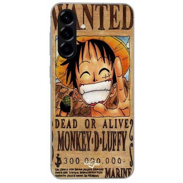 Coque Pour Samsung Galaxy A56 One Piece Wanted Poster Monkey D. Luffy Maniacase Negro-image