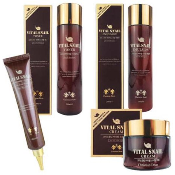 Set De Cuidado De La Piel Christian Dean Vital Snail De 4 Piezas – TóNico, EmulsióN, Crema Nutritiva Y Contorno De Ojos 4-Piece Skincare Set-image