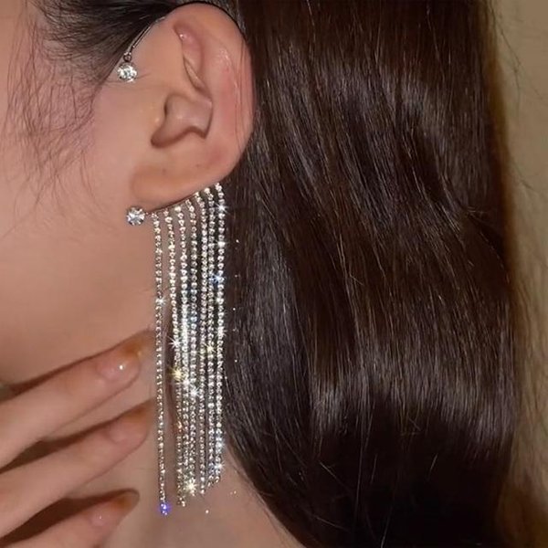 Nueva Tendencia De Moda Elegantes Delicados GeoméTricos Cristal Flor Borla Pendientes De Tuerca JoyeríA Para Mujer Uso Diario Fiesta Regalo Venta Al Por Mayor-image
