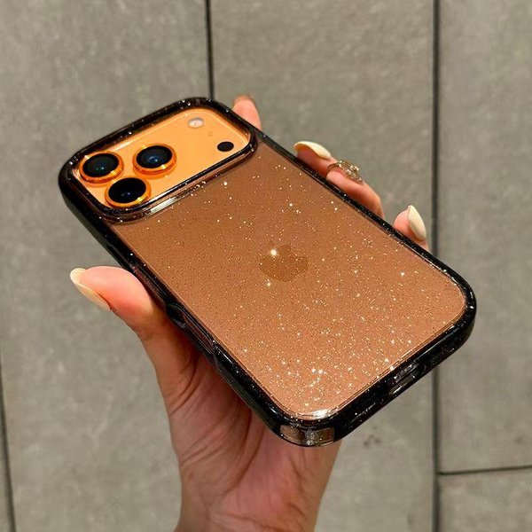 Luksusowe Modne Brokatowe Przezroczyste Etui Na Telefon Dla Iphone 17 Pro Max 16 15 14 13 12 11 XS X XR 7 8 16 Plus 16E 17 Air Cover Iphone 12 Pro Max-image