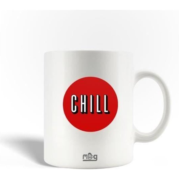 Taza De CeráMica - Maniacase - Chill - Roja - 30Cl - Apta Para Lavavajillas Rojo-image
