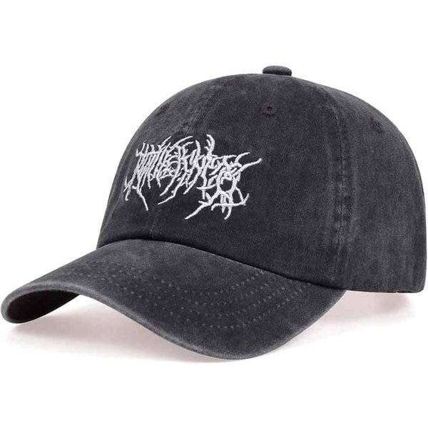 Gorra De BéIsbol Lavada Vintage Punk Hip-Hop Bordada Gorra De Papá Estilo CláSico Vintage Adjustable-image