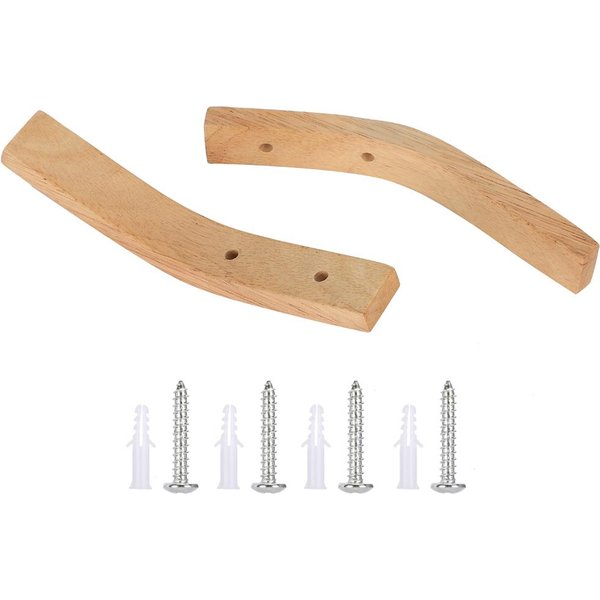 2 Ganchos De Madera Para Colgar En La Pared Perchero Para Abrigos Sombreros Toallas Ganchos Para Colgar Llaves-image