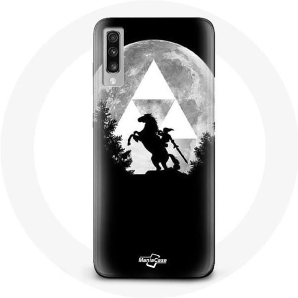 Funda - Samsung - Galaxy A70 - Flexible - Negra - DiseñO Zelda Luna-image