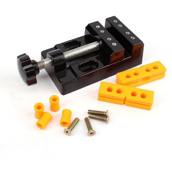 Mini Abrazadera Plana, Tornillo De Banco Plano De 57Mm, Abrazadera De Banco MultifuncióN, Mini Herramienta De Prensa De Taladro Para Bricolaje Negro-image