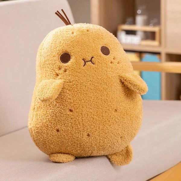 Peluche De Patata Blando Juguete Felpa Feliz Fruta CojíN De Felpa Comida Rellena Suave MuñEco Patata SúPer Lindo Peluche Regalo De CumpleañOs Navidad Para NiñOs 25Cm-image