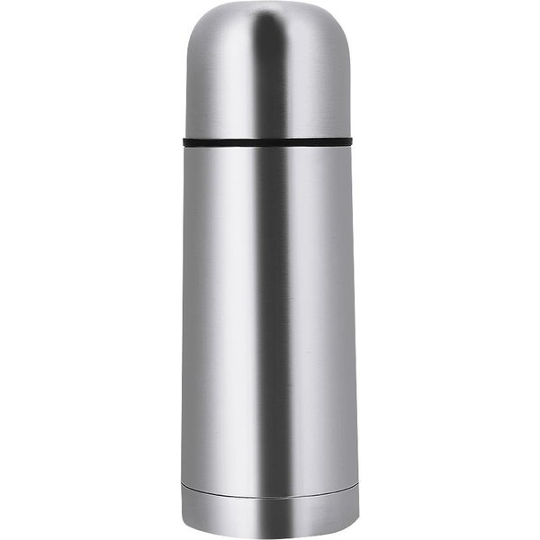Termo De Acero Inoxidable Botella Al VacíO Frasco Tapa Con BotóN Taza Aislada 500Ml Gray-image
