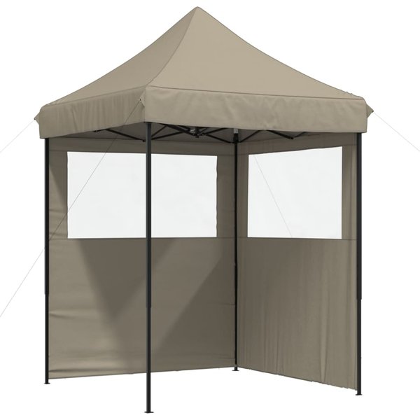 Carpa Plegable Pop-Up Para Fiestas Con 2 Paneles Laterales Color Topo-image