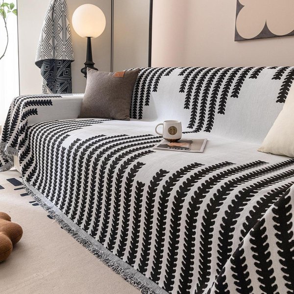Toalla De Sofá Universal De Chenilla Para Cuatro Estaciones Cubierta De Sofá Estilo Simple Ins Antideslizante Anti-ArañAzos De Gato CojíN De Sofá De Gama Alta 180*130Cm Gray-image
