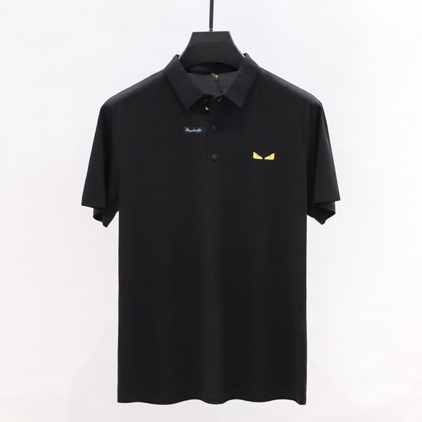 MęSka Koszulka Polo Z KróTkim RęKawem Nowa Koszulka T-Shirt Letnia MęSka Odzież Koszulka Z KróTkim RęKawem Casual Top 2XL Black-image
