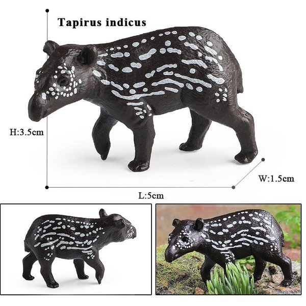 Oenux LeśNe Dzikie ZwierzęTa Borsuk Borsuk Tapir Indyjski BóBr MróWkojad Figurki Akcji Model Kolekcja PVC Zabawka Edukacyjna Dla Dzieci-image
