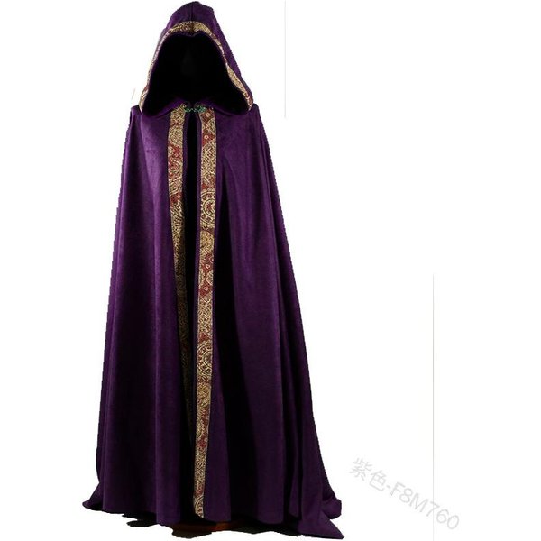 Capa Con Capucha GóTica Vintage Para Hombres Y Mujeres Medieval Halloween Vampiro Diablo Mago Capa Vikinga TúNica Vestido Fiesta Cosplay Disfraz Xxxl&Cosplay Costume-image