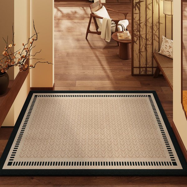 Wycieraczka WejśCiowa W Stylu Kremowym, AntypośLizgowy, Odporny Na Zabrudzenia Dywanik Do Przedpokoju, Dywan Do Sypialni I Kuchni Do Dekoracji Domu 60X90Cm 24X36Inch-image