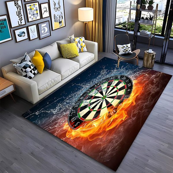 Alfombra De Diana Para Dardos Para Sala De Estar Dormitorio Pasillo Alfombra Larga Antideslizante Suave Alfombra De ÁRea Felpudo Para Sofá DecoracióN Del Hogar Tapete HD 70X100Cm (28X39In)-image