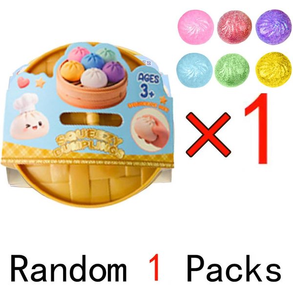 -MięKki Squishy PierożEk Z Maltozy: Przezroczysta Kolorowa Zabawka Do ŚCiskania, PiłKa Asmr Do Redukcji Stresu, Sensoryczna Zabawka Fidget Dla Dzieci I DorosłYch Beige-image