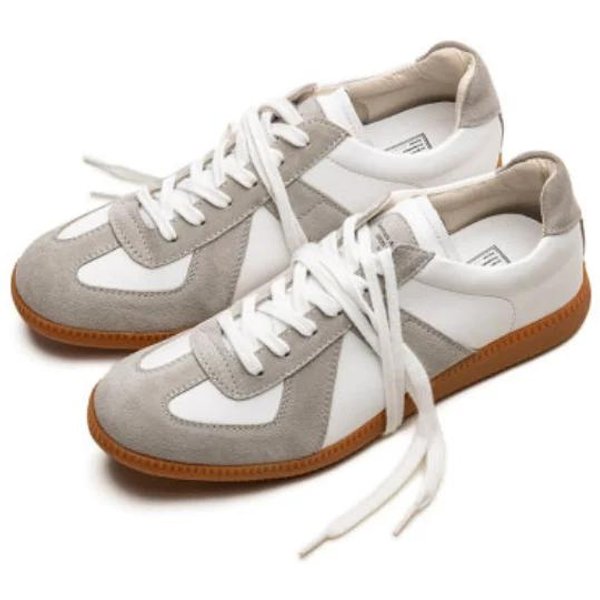 Maden Vintage Patchwork Niemieckie Trampki Unisex Wiosna I Lato Sportowe Buty Codzienne Sznurowane Buty Outdoorowe 42 White-image