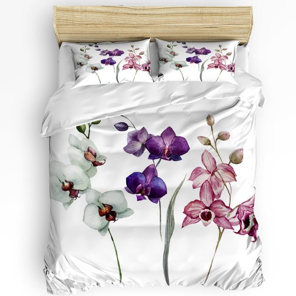 OrquíDea Gota De RocíO Piedra Zen Flecha De Bambú Juego De Cama De 3 Piezas Para Dormitorio Cama Doble Textil Para El Hogar Funda De EdredóN Funda De Colcha Funda De Almohada US Twin(172X218Cm)-image