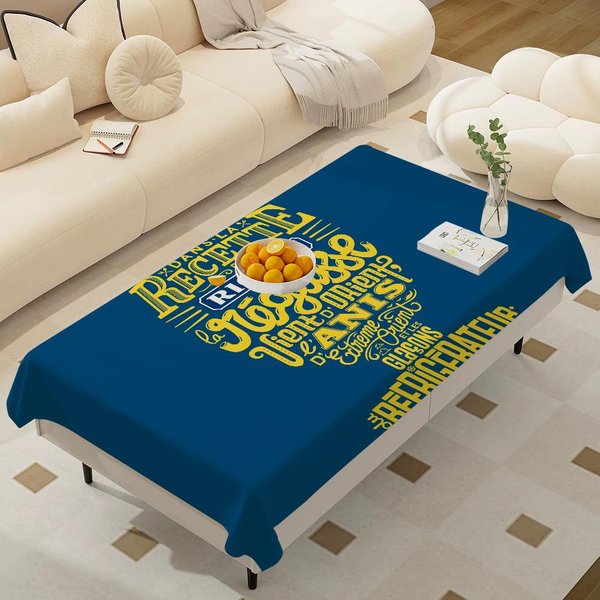 Ricard Plamoodporne Dekoracyjne Zmywalne Poliestrowe Obrusy StołOwe Na Stół Jadalny Imprezy I Wesela 150X240Cm-image