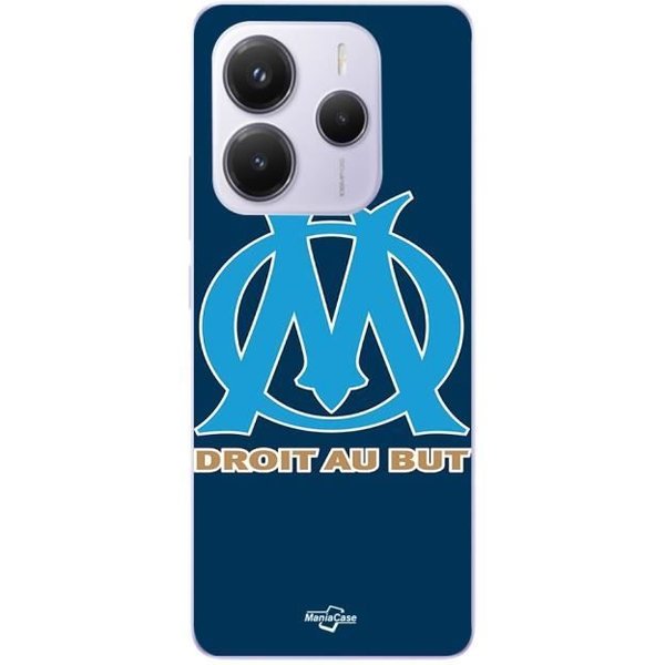 Funda - Maniacase - Xiaomi Redmi Note 14 5G - Logo Om Olympique De Marseille - Flexible - Azul-image