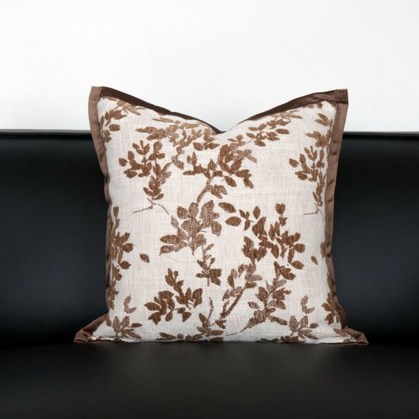 Funda De CojíN Decorativo MarróN Estilo Wabi-Sabi Vintage Fundas De CojíN Jacquard Funda De CojíN Para Sofá Fundas Para Almohada De Cabecero 30X50/45X45Cm 45X45Cm-image