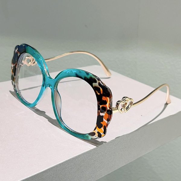 Kammpt DużE OkrąGłE Okulary Damskie Moda Wielokolorowe Oprawki Optyczne Modne Vintage Luksusowa Marka Okulary Transparent Lenses-image