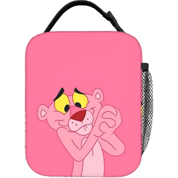 Panteras Rosas Cosa Pensando Bolsa De Almuerzo Aislada Bolsa Refrigeradora Reutilizable, Contenedor De Almuerzo Bolso Tote PortáTil Caja De Almuerzo Bolsa De Almacenamiento De Alimentos One Size-image