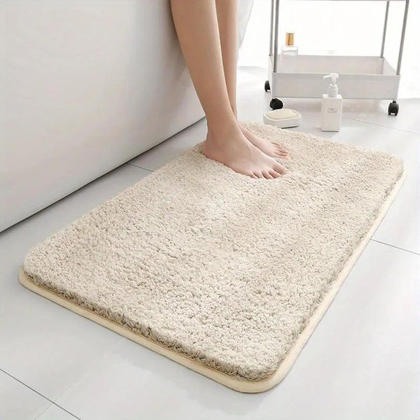 Super ChłOnna Mata PodłOgowa Do łAzienki AntypośLizgowa Mata łAzienkowa Mata łAzienkowa DłUga Mata PodłOgowa Do Sypialni Dywanik Do Drzwi Dekoracja Domu 50Cm X 80Cm Morelowy-image