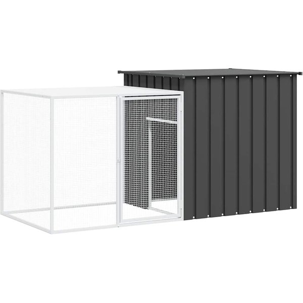 Conejera Gris Antracita 200 X 91 X 100 Cm Acero Galvanizado-image