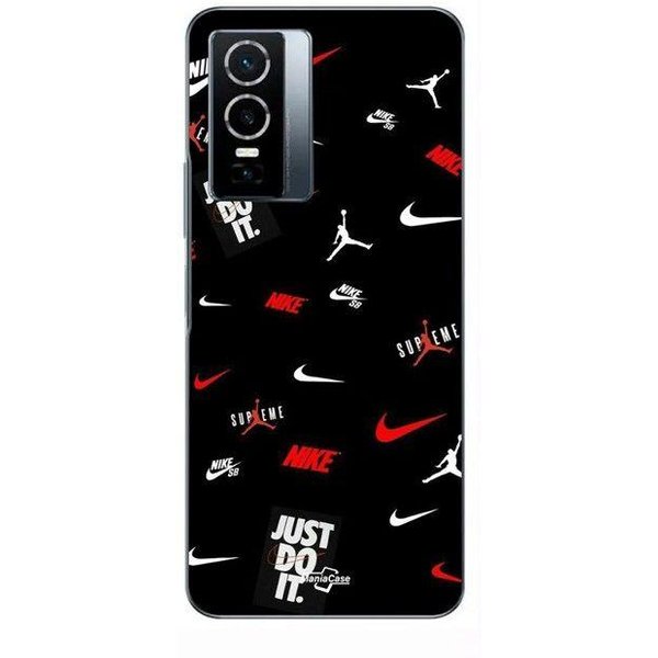 Etui Do Vivo Y76 5G Nike Jordan BiaŁY Czerwony Czarne TłO Maniacase Czarny-image