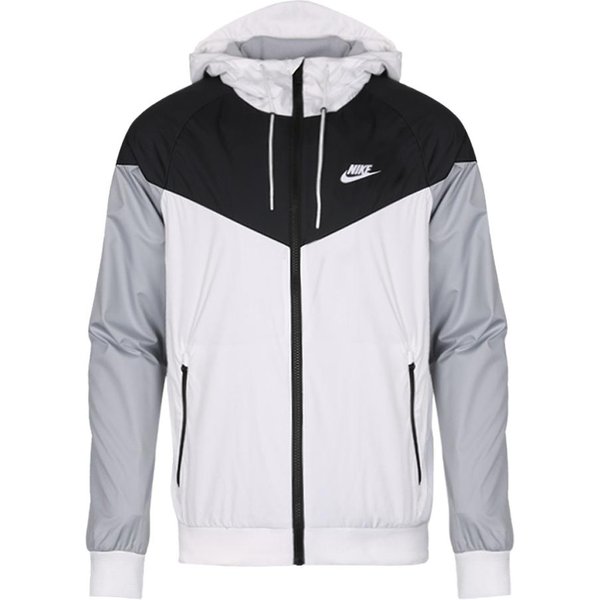 Chaquetas Nike Windrunner Para Hombre Negro Blanco Plateado Con Capucha No Desmontable S Black-image