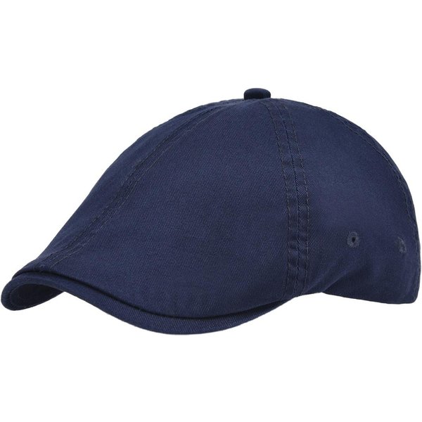 Voboom PłAska Czapka Dla MężCzyzn Klasyczna Czapka Gazeciarza Czapki Golfowe BawełNa Twillowe Klasyczne Czapki Ivy Nakrycie GłOwy Cabbie Casualowa Beret BiałY 57-60Cm Blue-image