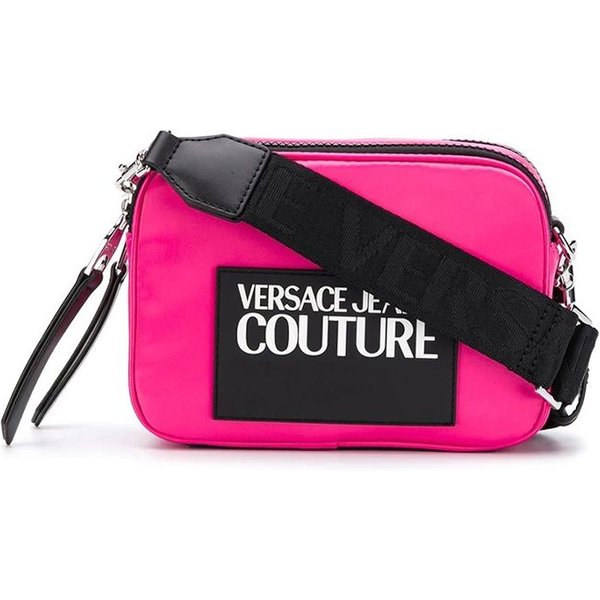 Versace Jeans Couture Logo Poliester Jednoramienna Torba Na Ramię Damskie Torby Magentowy E1VVBBT1-71420-401 Basic Set (Bag+Dust Bag)-image