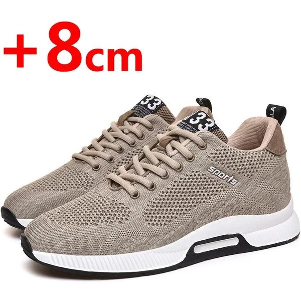 Plantilla Aumentadora De Altura Para Hombre 6CM Zapatos Deportivos Casuales De Altura 48 Zapatillas De Hombre Zapatos Con Elevador Tacones Ocultos Zapatos Aumentadores De Altura Transpirables 43 Gray-image