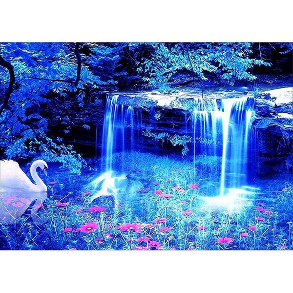 Pintura De Diamantes 5D Diy Cascada Bordado De Diamantes Punto De Cruz 20X30CM-image