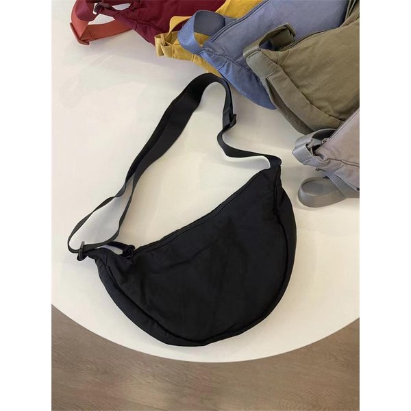 Bolso Bandolera, Bolso De Hombro Para Mujer, Bolso De Estudiante, Bolso Casual, Bolso Deportivo, Bolso De Lona De Verano, Bolso Dumpling Gray-image