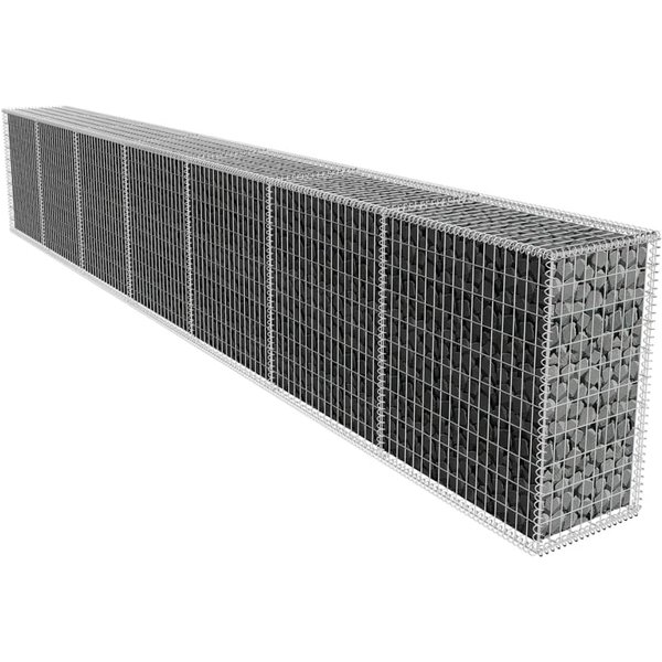 Vidaxl Muro De Gaviones Con Tapa, Acero Galvanizado, 600X50X100 Cm-image