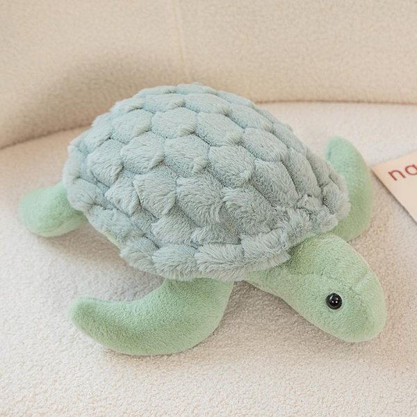 28/38 Cm Zielony RóżOwy ŻółW Pluszowa Zabawka Wypchana Puszysty ŻółW Morski KreskóWkowe Zwierzę Pluszak Peluche Prezent Urodzinowy 28Cm-image
