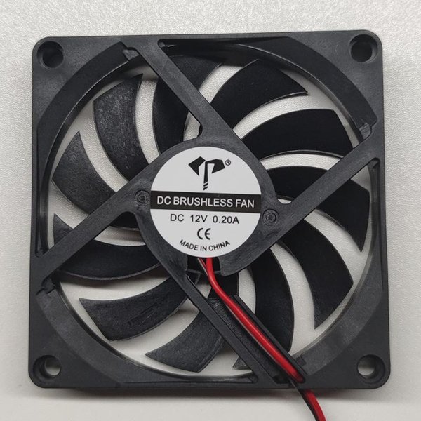 Bezszczotkowy Wentylator ChłOdząCy 8010 Wentylator ChłOdząCy 5V 12V 24V 2-Pinowy Radiator 12V Black-image