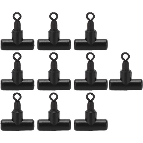 10 Piezas De Eslabones Giratorios De Pesca En Forma De T, Conector De 3 VíAs, LíNea Cruzada, Piezas De Aparejos De Pesca Giratorios-image