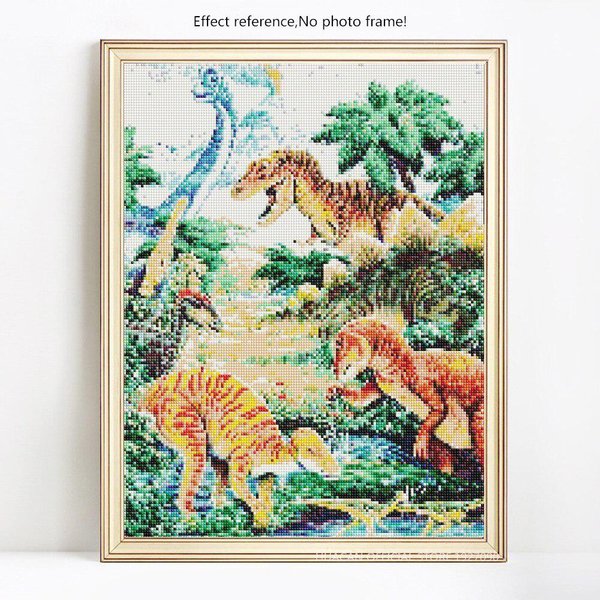 Bordado De Diamantes Pantalla Completa Animales Pintura De Diamantes Piedras Redondas ImáGenes De Animales 20X30-image