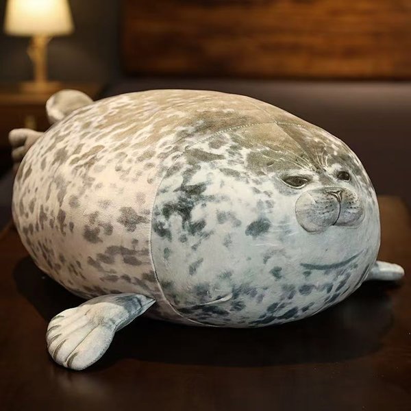 Nueva Almohada Sello Blob Enojado Gordita 3D Novedad Foca MuñEco Peluche Juguete Relleno Almohada Para Dormir Bebé Regalos Para NiñOs NiñAs 20Cm-image
