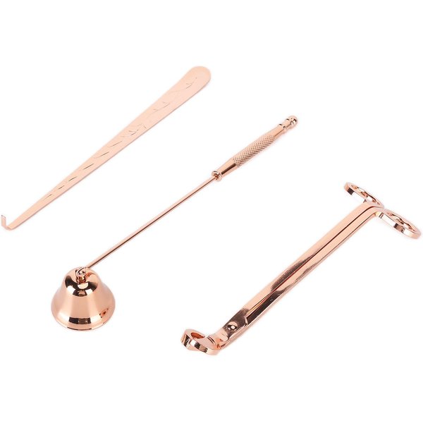 Juego De 3 Accesorios Para Velas Cortador De Mecha De Vela Apagavelas Extintor Cucharilla Para Mecha Regalo-image