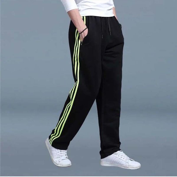 Pantalones Deportivos De Primavera Y OtoñO Para Hombre, Rectos, Sueltos, A Rayas, Informales, De Talla Grande, Combinables Xxxxxxxl-image