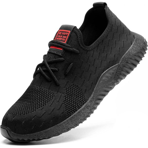 Botas De Trabajo Casuales Unisex Para Hombre Zapatos De Seguridad Indestructibles Zapatos De Seguridad Para Adulto Zapatos Para Hombre Con Puntera De Acero Zapatillas De Trabajo AntiperforacióN 42 Black-image