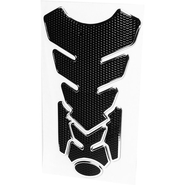 Adhesivo 3D Para Tanque De Combustible De Gasolina Y Aceite De Motocicleta, Protector Decorativo Para Yamaha(Negro Plata )-image